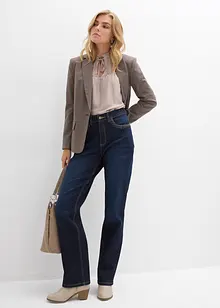 Straight-Jeans High Waist mit Taschendetails, bonprix Straight-Jeans High Waist mit Taschendetails, bonprix