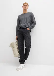 Lot de 2 T-shirts manches longues aspect délavé, bonprix Lot de 2 T-shirts manches longues aspect délavé, bonprix