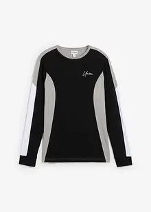 T-shirt manches longues slim en coton extensible, bonprix T-shirt manches longues slim en coton extensible, bonprix
