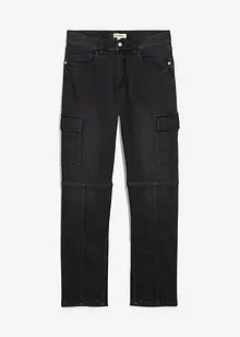 Regular Fit Cargo-Jeans-Jogger mit Komfortbund, Straight, bonprix Regular Fit Cargo-Jeans-Jogger mit Komfortbund, Straight, bonprix