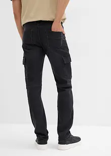 Regular Fit Cargo-Jeans-Jogger mit Komfortbund, Straight, bonprix Regular Fit Cargo-Jeans-Jogger mit Komfortbund, Straight, bonprix