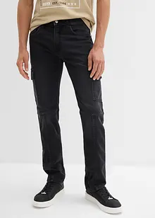 Regular Fit Cargo-Jeans-Jogger mit Komfortbund, Straight, bonprix Regular Fit Cargo-Jeans-Jogger mit Komfortbund, Straight, bonprix