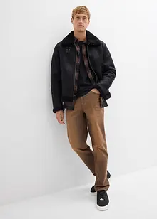 Jean extensible classique à taille élastiquée, toile légère avec délavage vintage, bonprix Jean extensible classique à taille élastiquée, toile légère avec délavage vintage, bonprix