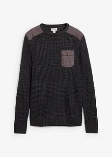 Pull en grosse maille avec poche à rabat, bonprix Pull en grosse maille avec poche à rabat, bonprix
