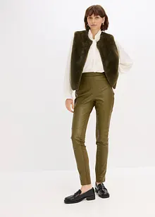 Pantalon bi-matière jersey milano et enduit devant, bonprix Pantalon bi-matière jersey milano et enduit devant, bonprix