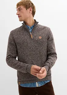 Troyer-Pullover mit reiner Baumwolle, bonprix Troyer-Pullover mit reiner Baumwolle, bonprix
