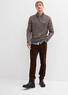 Troyer-Pullover mit reiner Baumwolle, bonprix Troyer-Pullover mit reiner Baumwolle, bonprix