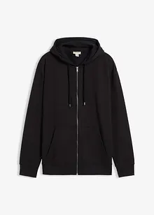 Kapuzen-Sweatjacke mit reiner Baumwolle, Loose Fit, bonprix Kapuzen-Sweatjacke mit reiner Baumwolle, Loose Fit, bonprix