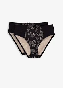 Lot de 2 slips Maxi avec dentelle, bonprix Lot de 2 slips Maxi avec dentelle, bonprix