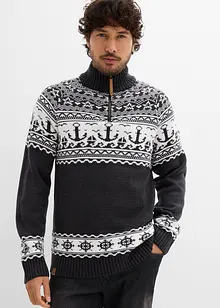Pull norvégien à col camionneur, motif marin, bonprix Pull norvégien à col camionneur, motif marin, bonprix