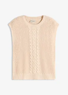 Pull sans manches en coton mélangé, bonprix Pull sans manches en coton mélangé, bonprix