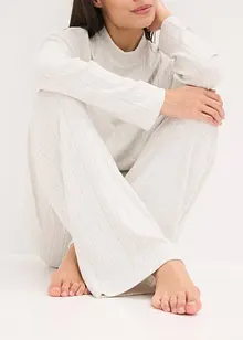 Weit geschnittener Loungewear Hausanzug aus weicher Rippe, bonprix Weit geschnittener Loungewear Hausanzug aus weicher Rippe, bonprix