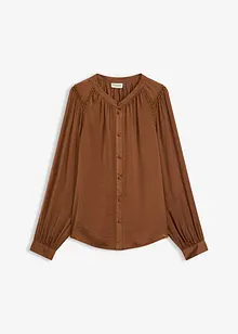 Blouse en satin avec galons en dentelle, bonprix Blouse en satin avec galons en dentelle, bonprix