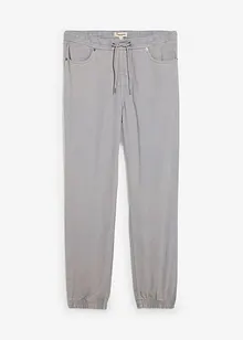 Pantalon taille extensible fuselé en twill 100% coton, bonprix Pantalon taille extensible fuselé en twill 100% coton, bonprix