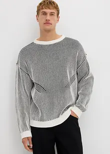 Pull côtelé ample en coton mélangé, bonprix Pull côtelé ample en coton mélangé, bonprix