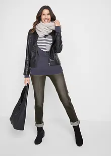 Baumwoll-Langarmshirt, bedruckt, bonprix Baumwoll-Langarmshirt, bedruckt, bonprix