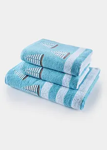 Serviette de toilette motif bateau, bonprix Serviette de toilette motif bateau, bonprix
