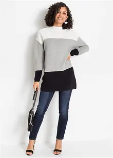 Gestreifter Long-Pullover, bonprix Gestreifter Long-Pullover, bonprix