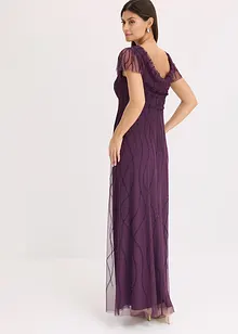 Robe longue en tulle avec perles brodées, bonprix Robe longue en tulle avec perles brodées, bonprix