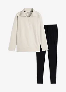 Loungewear Sweat Hausanzug mit Leggings, bonprix Loungewear Sweat Hausanzug mit Leggings, bonprix