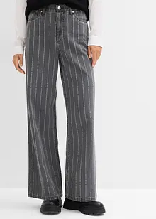 Jean large taille haute, effets destroy, bonprix Jean large taille haute, effets destroy, bonprix