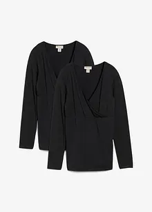 Lot de 2 T-shirts 2en1 de grossesse et d’allaitement, bonprix Lot de 2 T-shirts 2en1 de grossesse et d’allaitement, bonprix