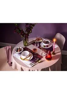 Lot de 4 serviettes de table à bordure brillante, bonprix Lot de 4 serviettes de table à bordure brillante, bonprix