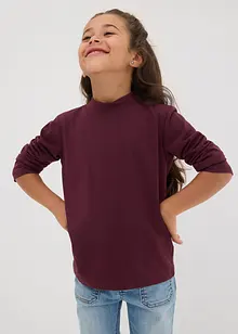 Lot de 2 T-shirts manches longues en coton extensible, bonprix Lot de 2 T-shirts manches longues en coton extensible, bonprix