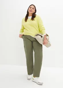 Jean cargo en coton, taille mi-haute, bonprix Jean cargo en coton, taille mi-haute, bonprix