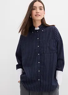 Chemise à rayures tennis, viscose mélangée, bonprix Chemise à rayures tennis, viscose mélangée, bonprix