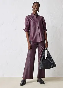 Pantalon large en cuir d’agneau nappa, bonprix Pantalon large en cuir d’agneau nappa, bonprix