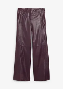 Pantalon large en cuir d’agneau nappa, bonprix Pantalon large en cuir d’agneau nappa, bonprix