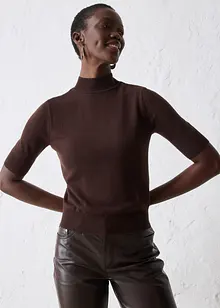 Pull doux à col roulé en laine mélangée, bonprix Pull doux à col roulé en laine mélangée, bonprix