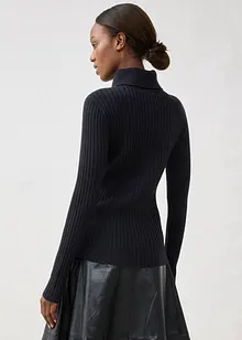 Rippenpullover aus Merinowolle, bonprix Rippenpullover aus Merinowolle, bonprix