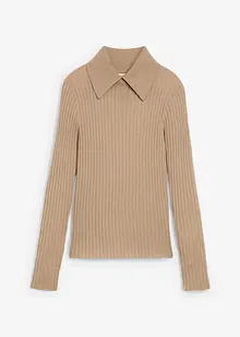 Pull côtelé en laine mérinos, bonprix Pull côtelé en laine mérinos, bonprix