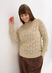 Ajour-Pullover aus Baumwolle, bonprix Ajour-Pullover aus Baumwolle, bonprix