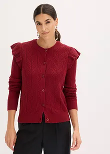 Ajour-Strickjacke aus Baumwolle, bonprix Ajour-Strickjacke aus Baumwolle, bonprix
