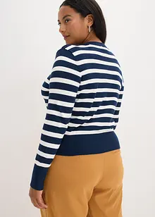 Gilet en fine maille rayée, bonprix Gilet en fine maille rayée, bonprix