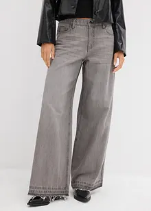Jean large à taille mi-haute élastiquée, bonprix Jean large à taille mi-haute élastiquée, bonprix