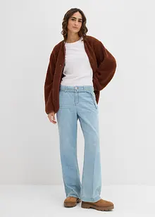 Jean large taille mi-haute avec ceinture, bonprix Jean large taille mi-haute avec ceinture, bonprix