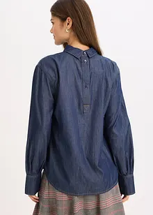 Blouse en jean avec larges manchettes, bonprix Blouse en jean avec larges manchettes, bonprix