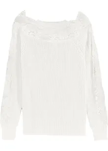 Pullover mit Spitze, bonprix Pullover mit Spitze, bonprix