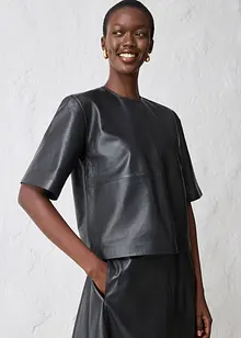 Leder-Tunika aus Lammnappa, bonprix Leder-Tunika aus Lammnappa, bonprix