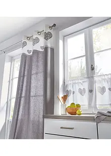 Bio Baumwoll Scheibengardine mit Herz Druck, bonprix Bio Baumwoll Scheibengardine mit Herz Druck, bonprix