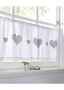 Bio Baumwoll Scheibengardine mit Herz Druck, bonprix Bio Baumwoll Scheibengardine mit Herz Druck, bonprix