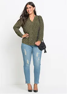Bluse mit Pünktchen, bonprix Bluse mit Pünktchen, bonprix