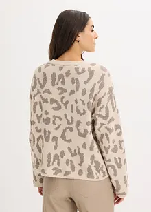 Pull oversize en jacquard à sequins, bonprix Pull oversize en jacquard à sequins, bonprix
