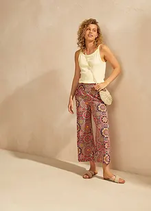 Jupe-culotte large en jersey avec large taille smokée, longueur 7/8, bonprix Jupe-culotte large en jersey avec large taille smokée, longueur 7/8, bonprix
