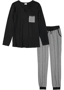 Pyjama avec pantalon en flanelle, bonprix Pyjama avec pantalon en flanelle, bonprix