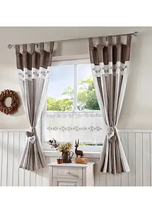 Bio Baumwoll Vorhang mit Streifen (1er Pack), bonprix Bio Baumwoll Vorhang mit Streifen (1er Pack), bonprix